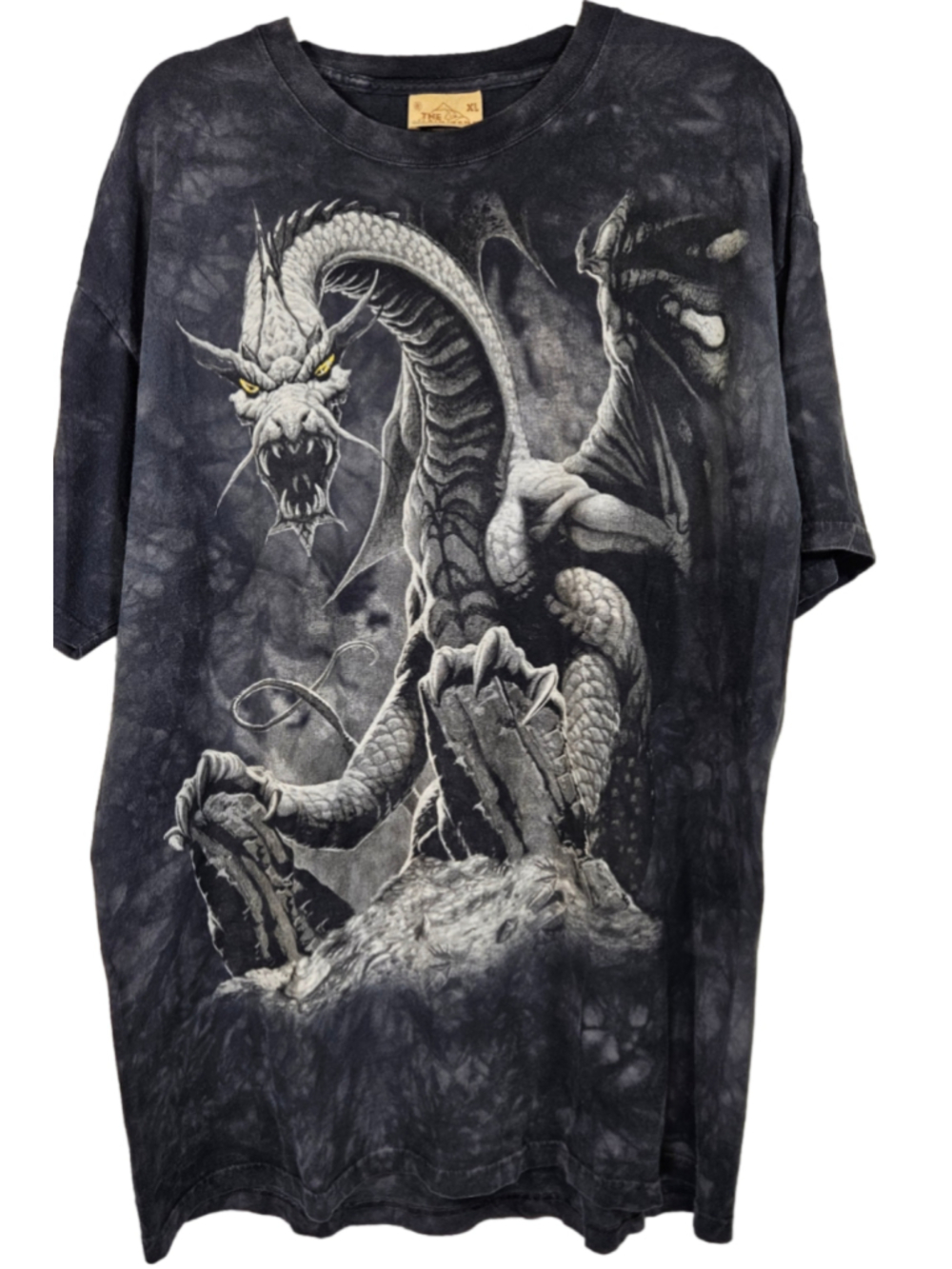 The Mountain Dragon T-Shirt XL USA Tie Dye Fantasy Medieval Gothic Graphic Tee
